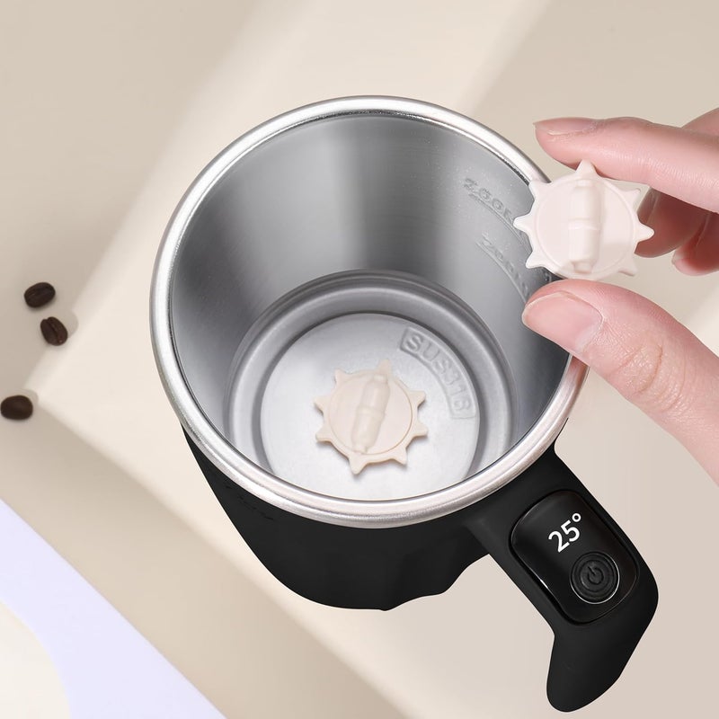 TLINNA Drink Stirrer,Self Stirring Mug,Self Stirring Coffee Mug,Suitable for Coffee, Milk, Cocoa and Other Beverages (Black) - Image 2